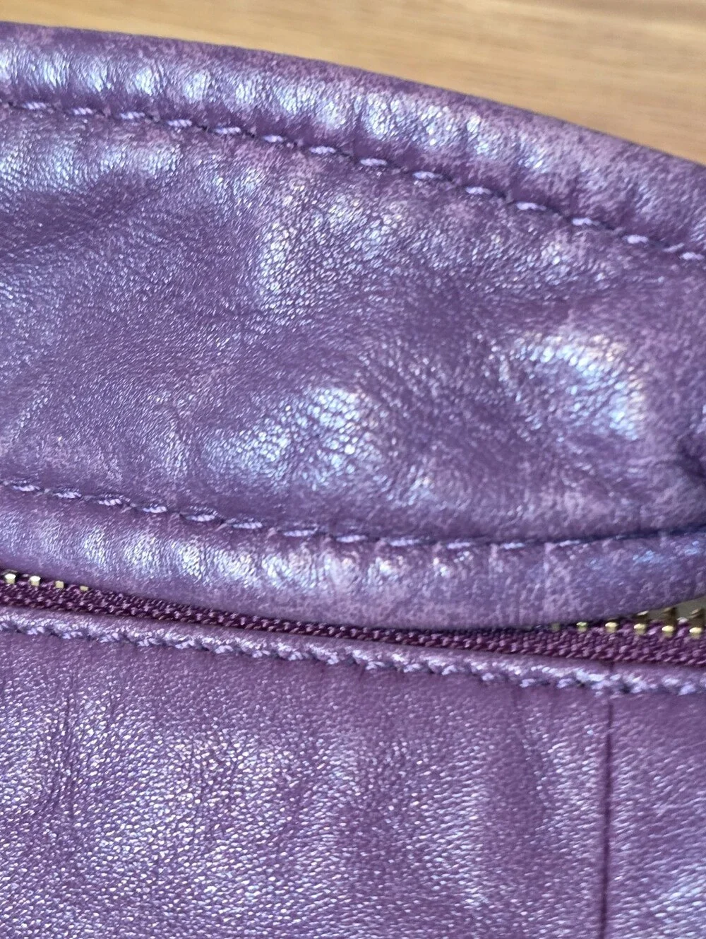 Coach Bag Kristin Purple Leather Crossbody Bag with Front Pocket